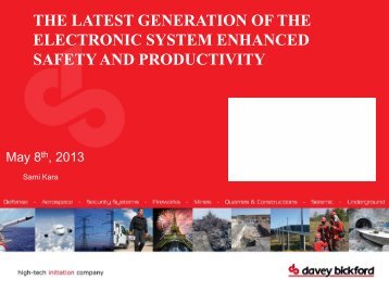 ELECTRONIC SYSTEM ENHANCED SAFETY AND PRODUCTIVITY