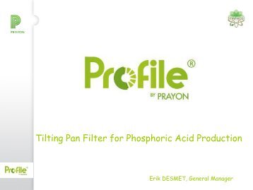 Tilting Pan Filter for Phosphoric Acid Production