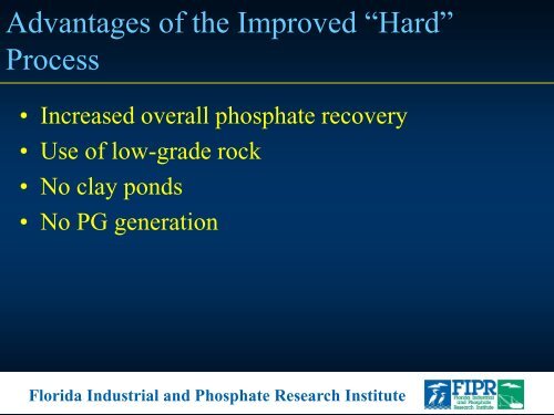 Comprehensive Recovery& Sustainable Development of Phosphate Resources