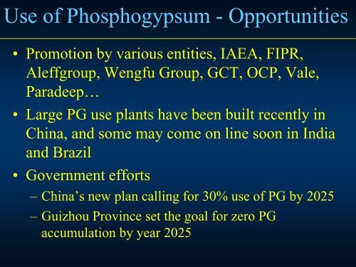 Comprehensive Recovery& Sustainable Development of Phosphate Resources