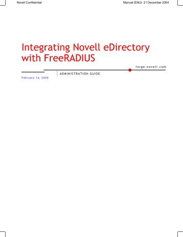 Integrating Novell eDirectory with FreeRADIUS