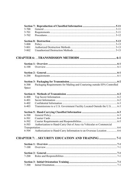 National Security Information Handbook