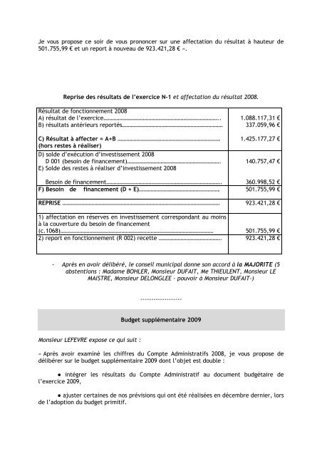 Conseil municipal du 30 mars - Sainte Adresse