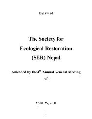 The Society for Ecological Restoration (SER) Nepal