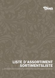 SORTIMENTSLISTE LISTE D'ASSORTIMENT