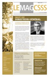 MOT DU DIRECTEUR GÉNÉRAL