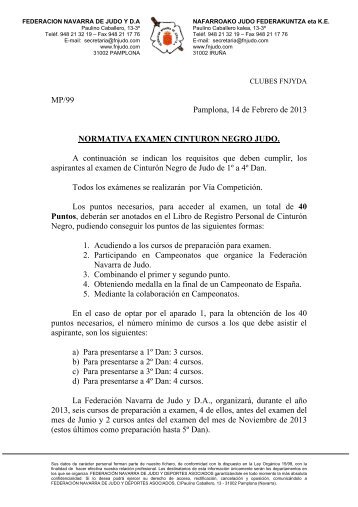 Normativa Puntos para examen CN Judo 2013.pdf - FederaciÃ³n ...