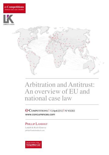 Arbitration and Antitrust An overview of EU and national case law