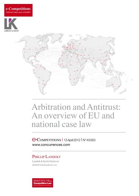 Arbitration and Antitrust An overview of EU and national case law