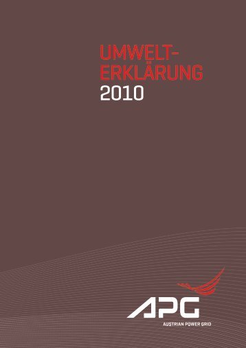 UmwelterklärUng 2010 - APG