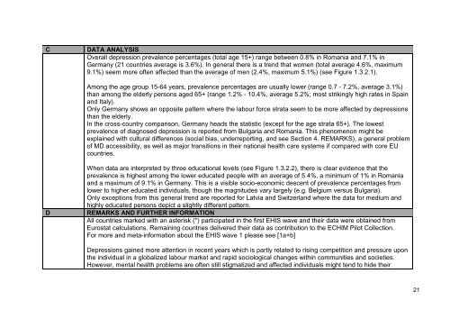 Final Report Part III ECHIM Pilot Data Collection Analyses and Dissemination