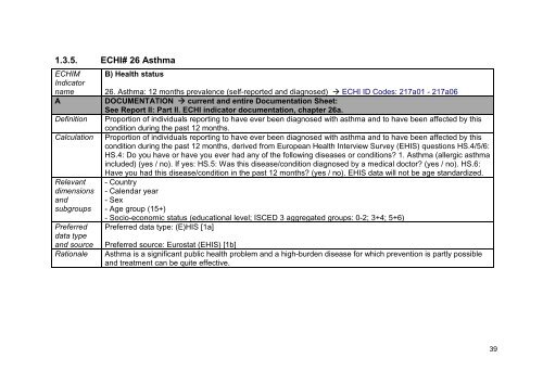 Final Report Part III ECHIM Pilot Data Collection Analyses and Dissemination