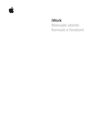 Apple iWork '09 - Manuale Utente di formule e funzioni - iWork '09 - Manuale Utente di formule e funzioni