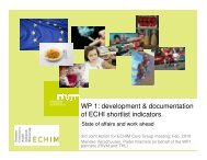 WP 1 development & documentation of ECHI shortlist indicators