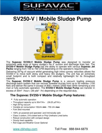 SV250-V | Mobile Sludge Pump