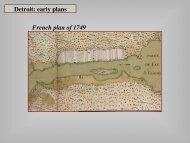 Detroit early plans French plan of 1749