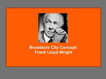 Broadacre City Concept Frank Lloyd Wright