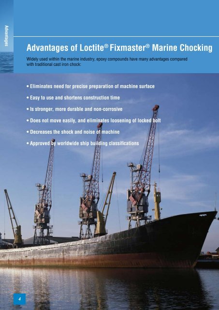 Loctite Fixmaster Marine Chocking Application Guide