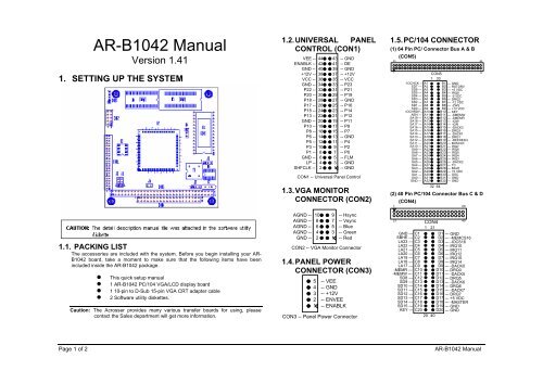 AR-B1042 Manual