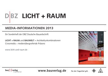 LICHT+RAUM Media Informationen 2013 - Bauverlag