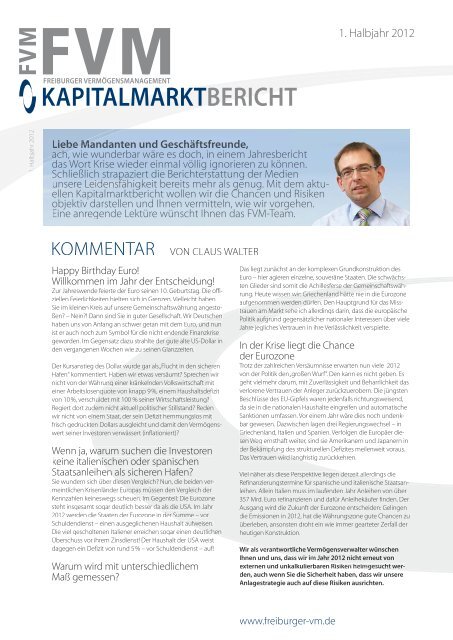kapitalmarktbericht - Freiburger Vermögensmanagement GmbH