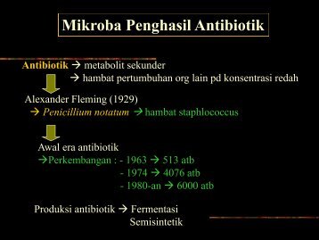 Mikroba Penghasil Antibiotik
