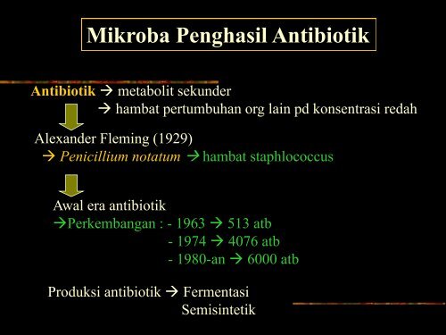 Mikroba Penghasil Antibiotik