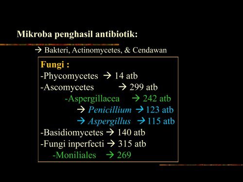 Mikroba Penghasil Antibiotik