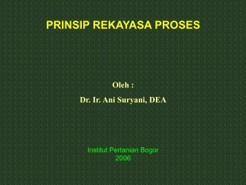 PRINSIP REKAYASA PROSES