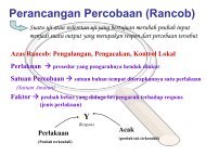 Perancangan Percobaan (Rancob)