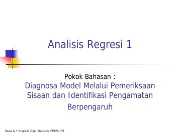 Analisis Regresi 1