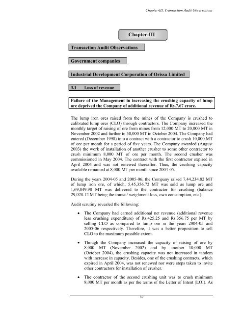 Chapter III Accountant General Odisha