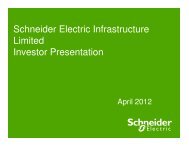 Schneider Electric Infrastructure Limited Investor Presentation