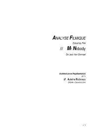 ANALYSE FILMIQUE Mr Nobody