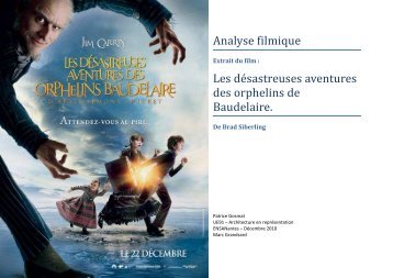 Analyse filmique Les de sastreuses aventures des orphelins de Baudelaire