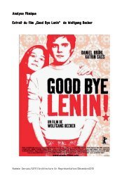 Analyse Filmique Extrait du film „Good Bye Lenin“ de Wolfgang Becker