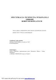 SPECYFIKACJA TECHNICZNA WYKONANIA I ODBIORU ROBÓT BUDOWLANYCH