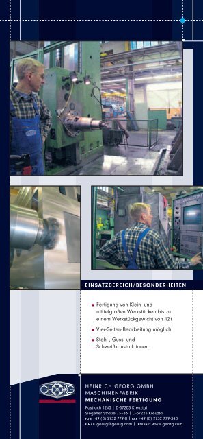 Produktportfolio - Heinrich Georg GmbH Maschinenfabrik