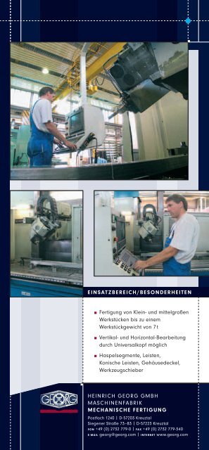 Produktportfolio - Heinrich Georg GmbH Maschinenfabrik