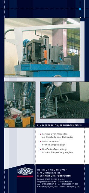 Produktportfolio - Heinrich Georg GmbH Maschinenfabrik