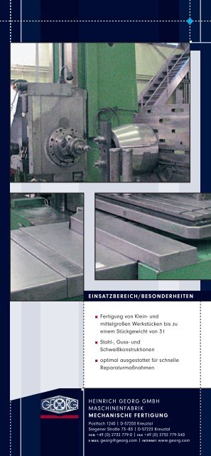 Produktportfolio - Heinrich Georg GmbH Maschinenfabrik