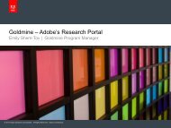 Goldmine – Adobe’s Research Portal