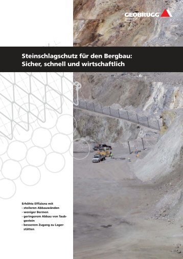 Steinschlagschutz für den Bergbau: Sicher, schnell ... - Geobrugg AG