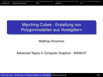 Marching Cubes - Erstellung von Polygonmodellen aus Voxelgittern