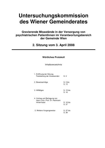 Untersuchungskommission des Wiener Gemeinderates