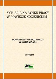 SYTUACJA NA RYNKU PRACY W POWIECIE KOZIENICKIM