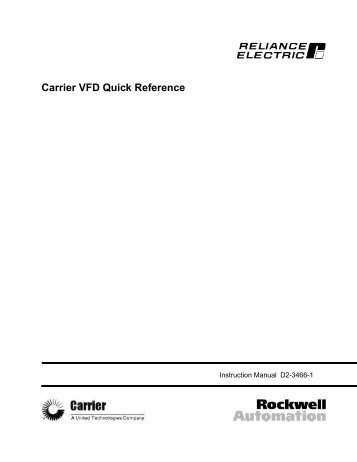 Carrier VFD Quick Reference