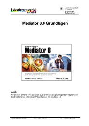 Mediator 8.0 Grundlagen - muc.kobis.de