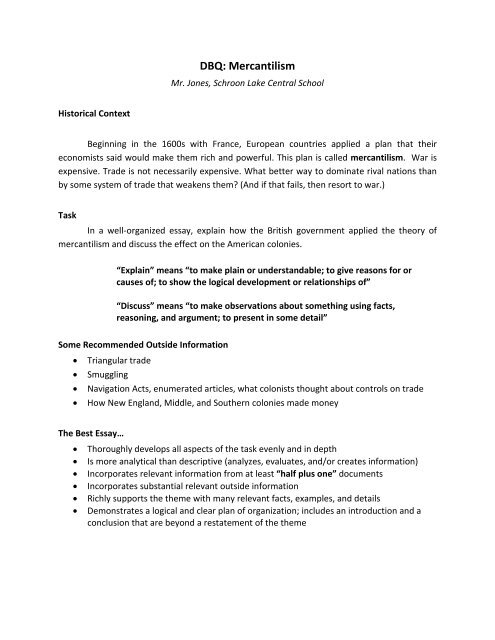 british mercantilism essay