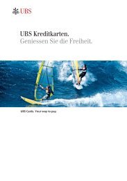 UBS Kreditkarten. Geniessen Sie die Freiheit.